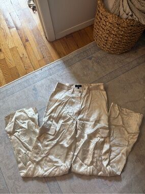 Theory satin cargo pants